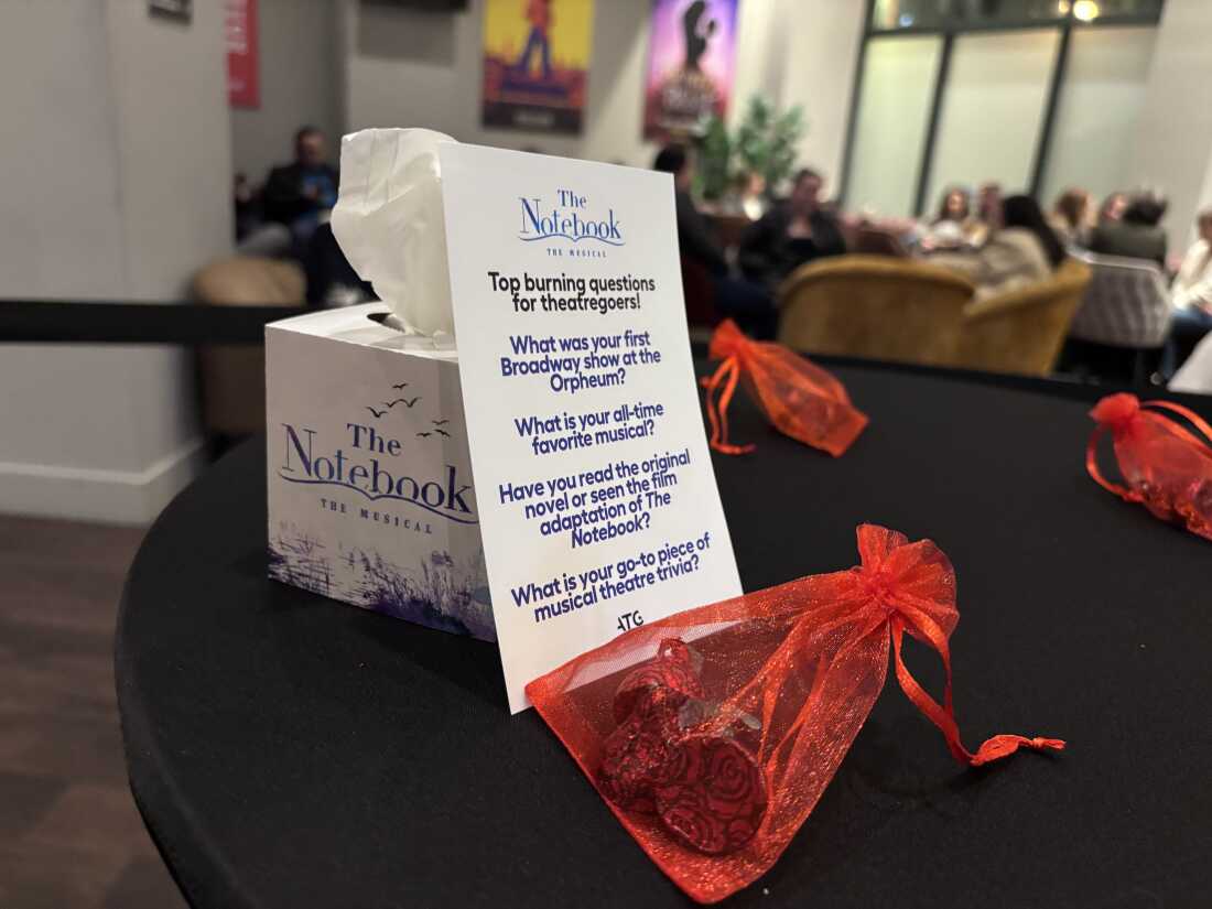 ATG San Francisco placed cards with "ice-breaker" questions on bar tables at the pre-Solo Seats mixer, with the aim of helping people who came to the theater alone chat more comfortably with strangers.