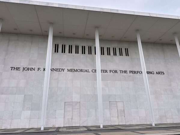 The Kennedy Center is seen Thursday, Dec, 18, 2025 in Washington. (AP Photo/Rahmat Gul)