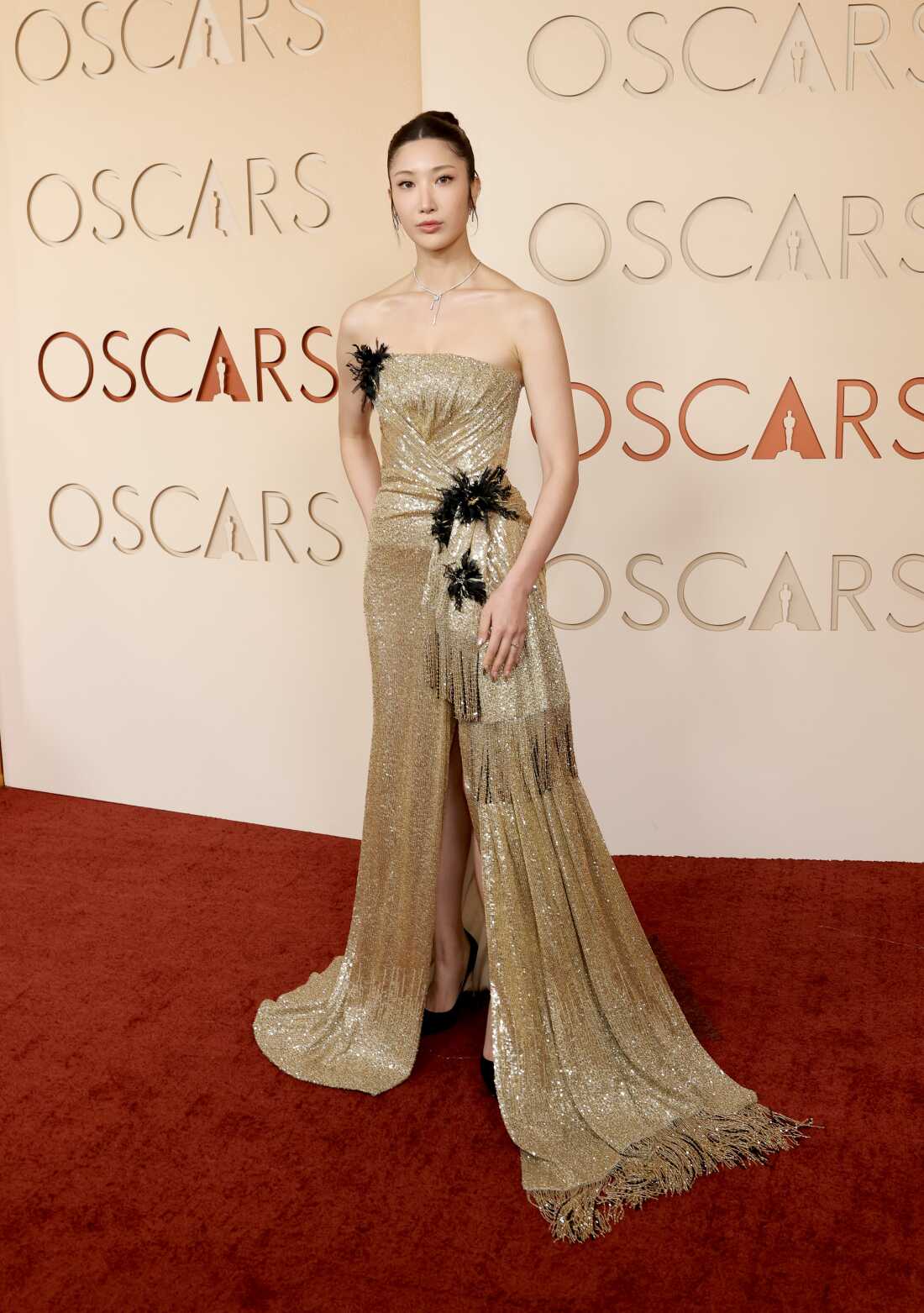 HOLLYWOOD, CALIFORNIA - MARCH 15: EJAE attends the 98th Oscars at Dolby Theatre on March 15, 2026 in Hollywood, California. (Photo by Mike Coppola/Getty Images)