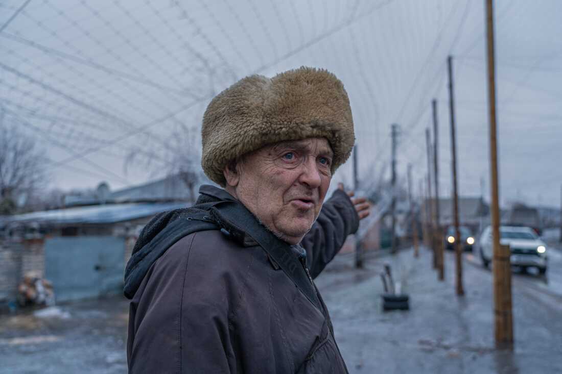 Vadim Iliyenko, a pensioner and local resident of Izium, Ukraine on Feb. 7, 2026.
