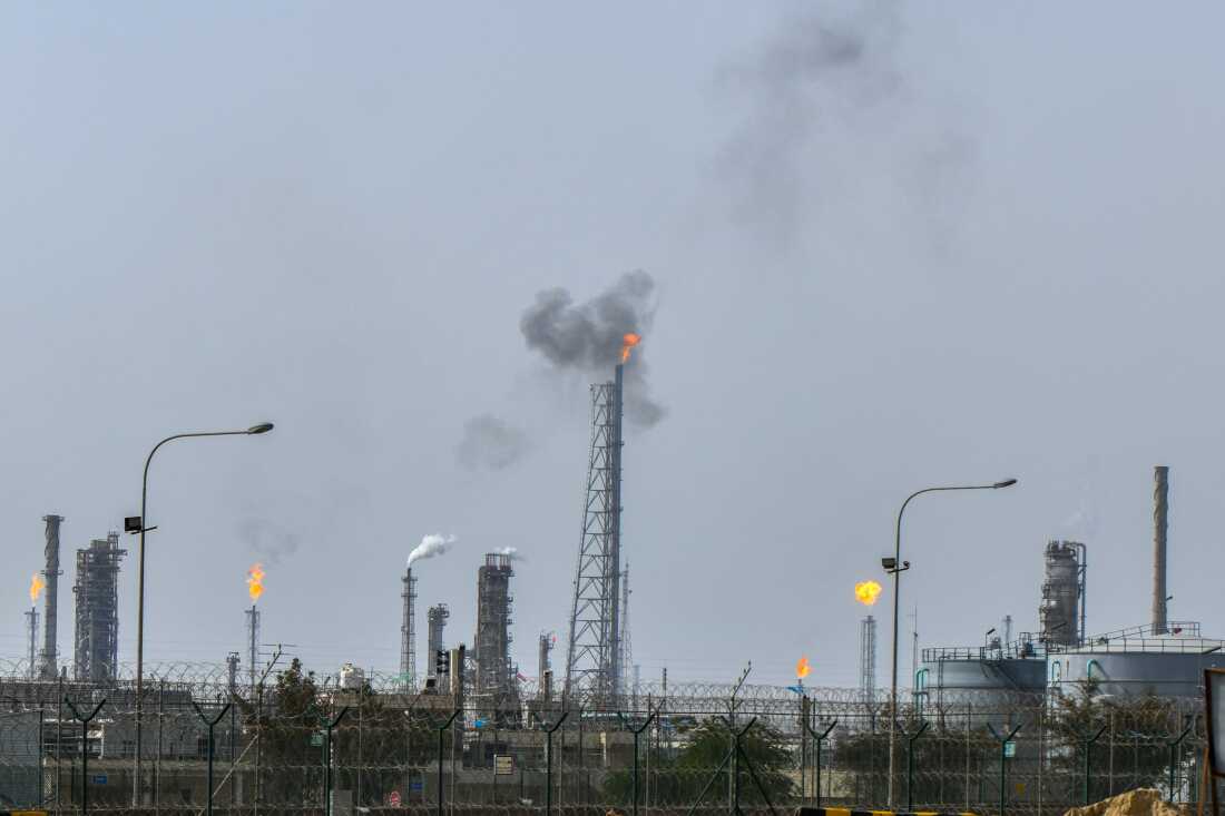 A general view of Mina Al-Ahmadi refinery in Kuwait, on Friday.
