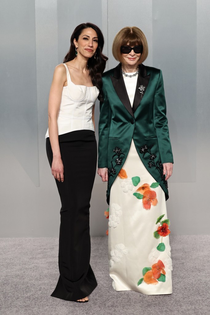 Huma Abedin and Anna Wintour attend the 2026 Vanity Fair Oscar Party