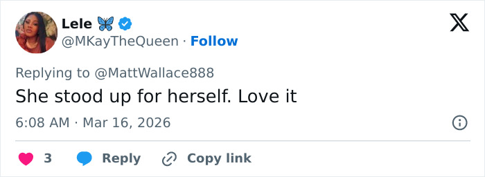 Tweet by user Lele praising Teyana Taylor standing up for herself during viral Oscars moment with security guard.