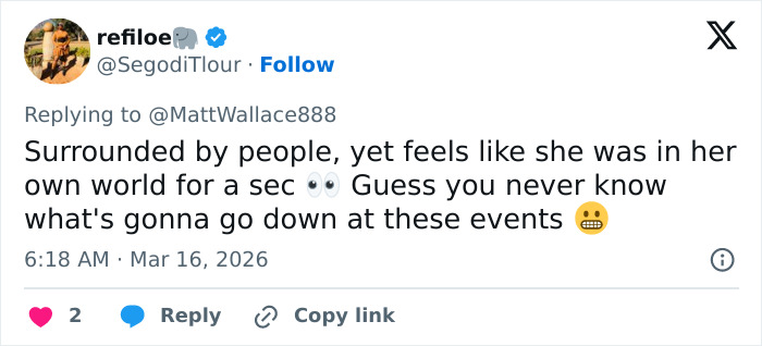 Tweet discussing the viral Oscars moment with Teyana Taylor and a security guard, revealing what really happened.