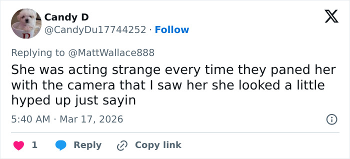 Tweet discussing a witness account of the viral Oscars moment involving Teyana Taylor and a security guard.