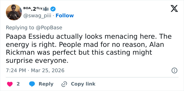 Screenshot of a tweet reacting to HBO’s Harry Potter series trailer amid race change controversy and fan anger.