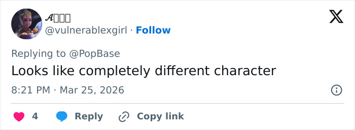 Screenshot of a social media reply expressing anger about a character's race change in HBO's Harry Potter series trailer.