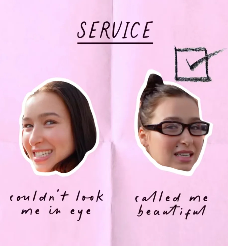 @richcaroline/TikTok summary of service: hot outfit "couldn't look me in eye" dressed down "called me beautiful"