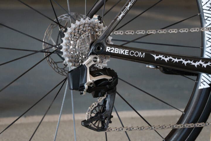 The drive train of the Dangerholm Scott Addict RC