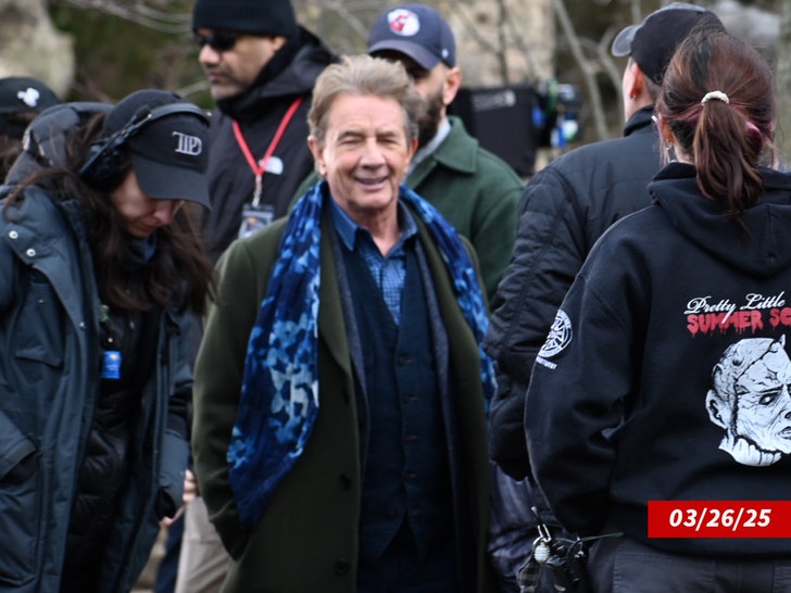 Martin Short on set of Only Murders in Building splash