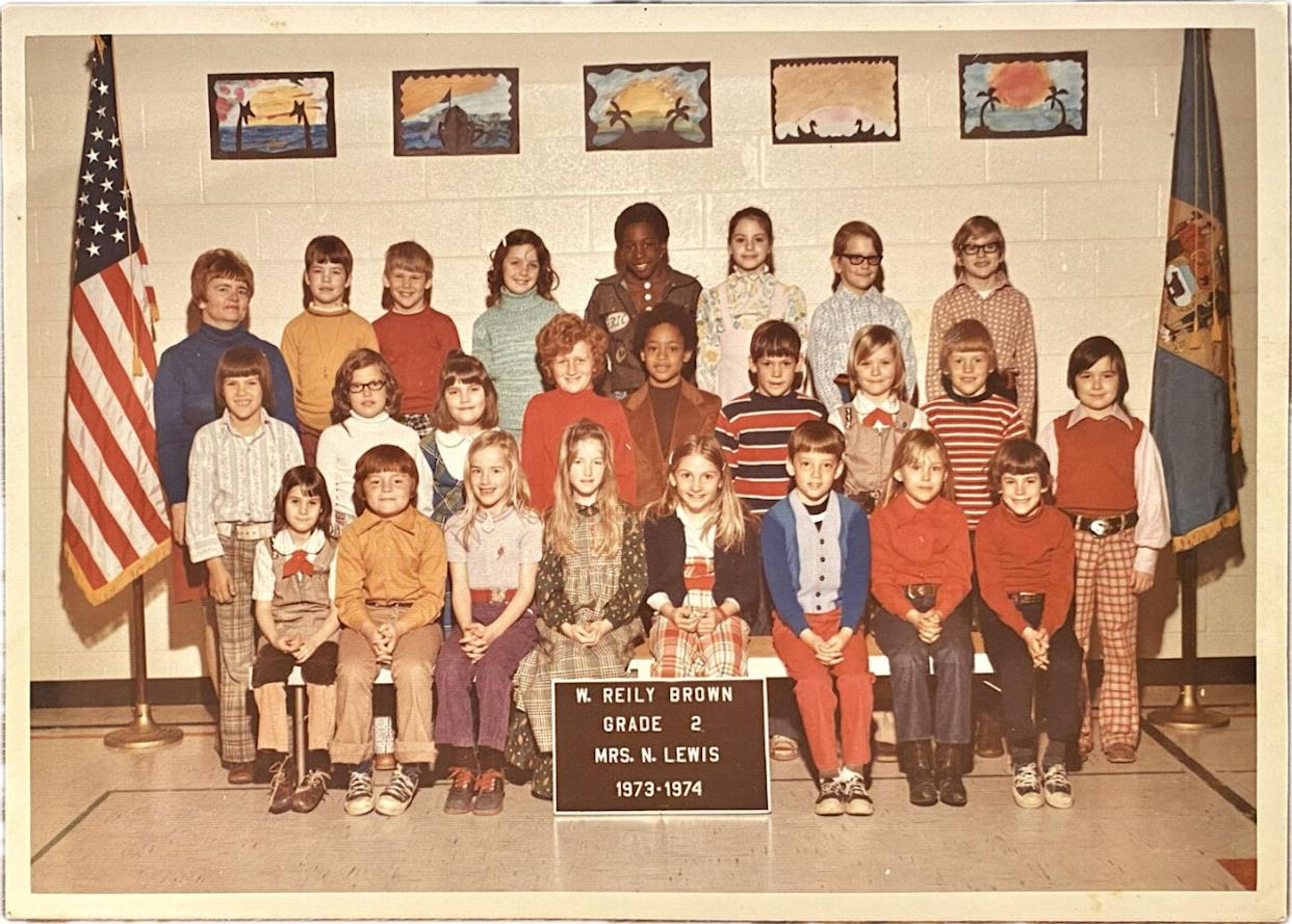 Class photo for a 2nd grade class in 1973-74 -