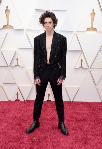 Timothee Chalamet at the 94th Academy Awards held at Dolby Theatre at the Hollywood & Highland Center on March 27th, 2022 in Los Angeles, California. (Photo by Gilbert Flores/Variety/Penske Media via Getty Images)