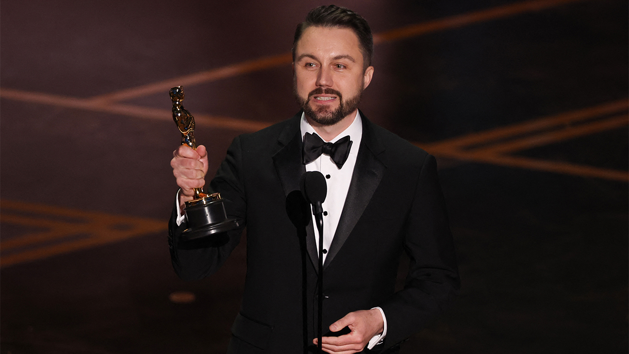 Andy Jurgensen accepts the award for Best Film Editing for "One Battle After Another" onstage during the 98th Annual Academy Awards at the Dolby Theatre in Hollywood, California on March 15, 2026.