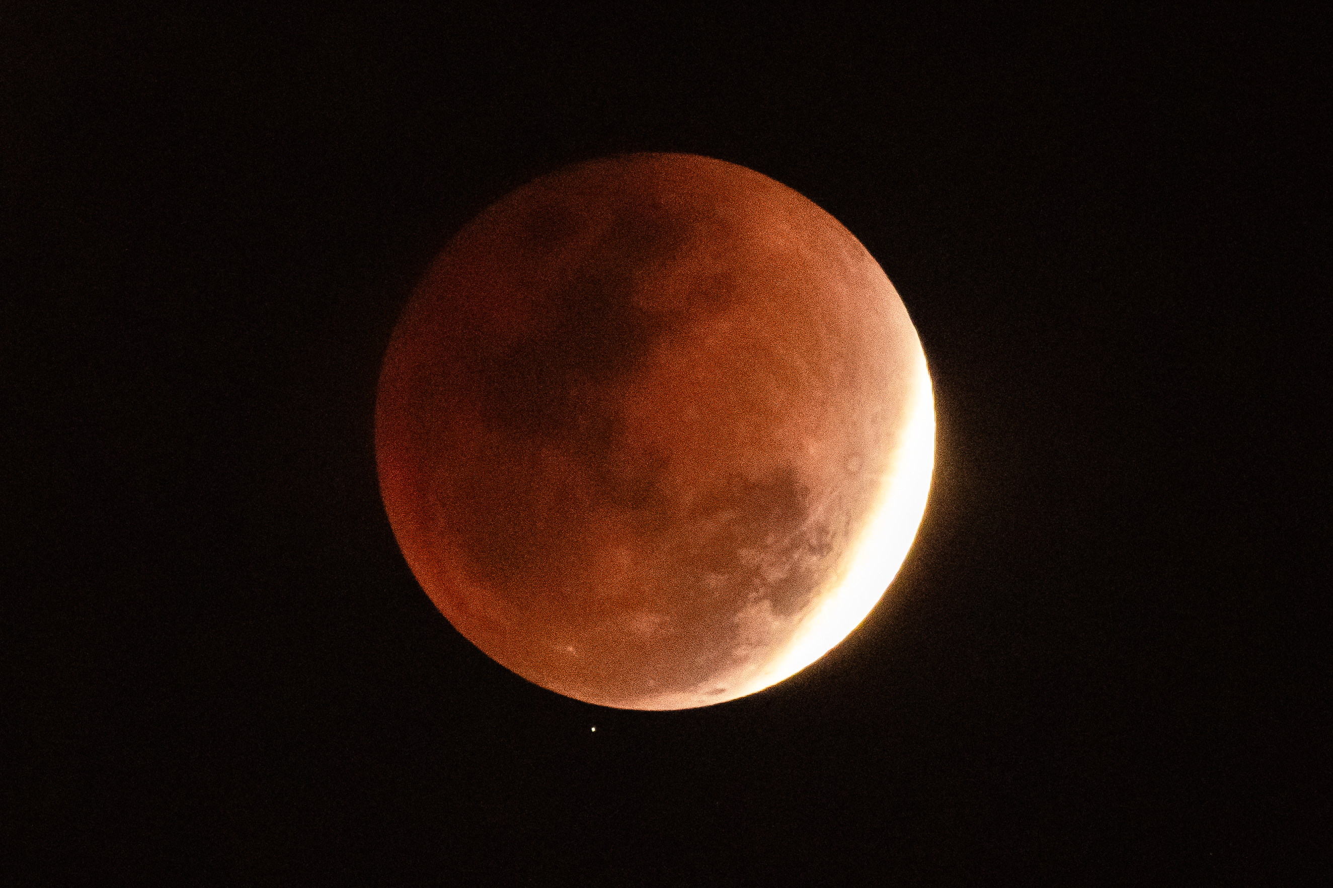 The 'blood moon' above Sanya, China.