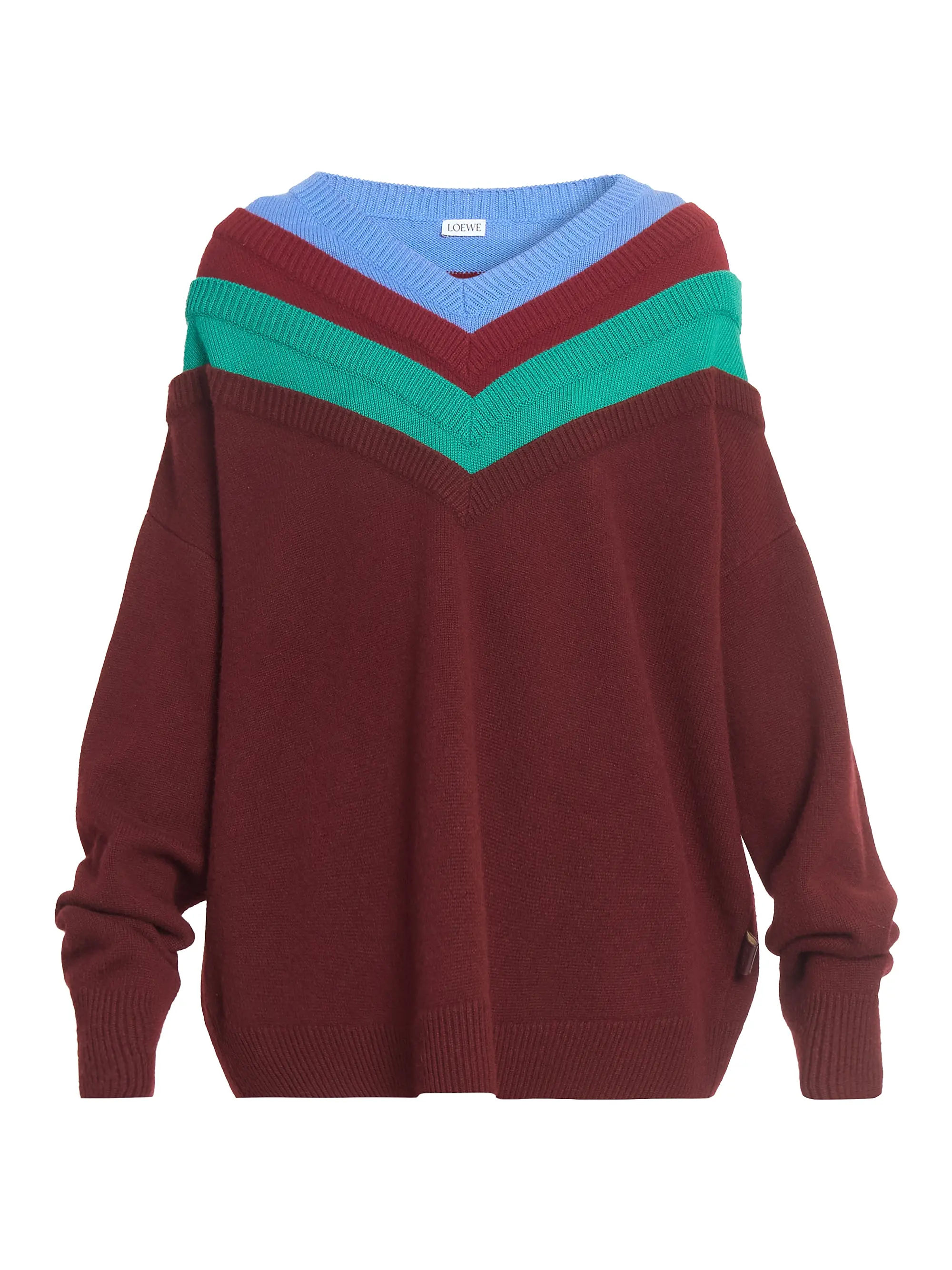 Colorblocked Wool Sweater