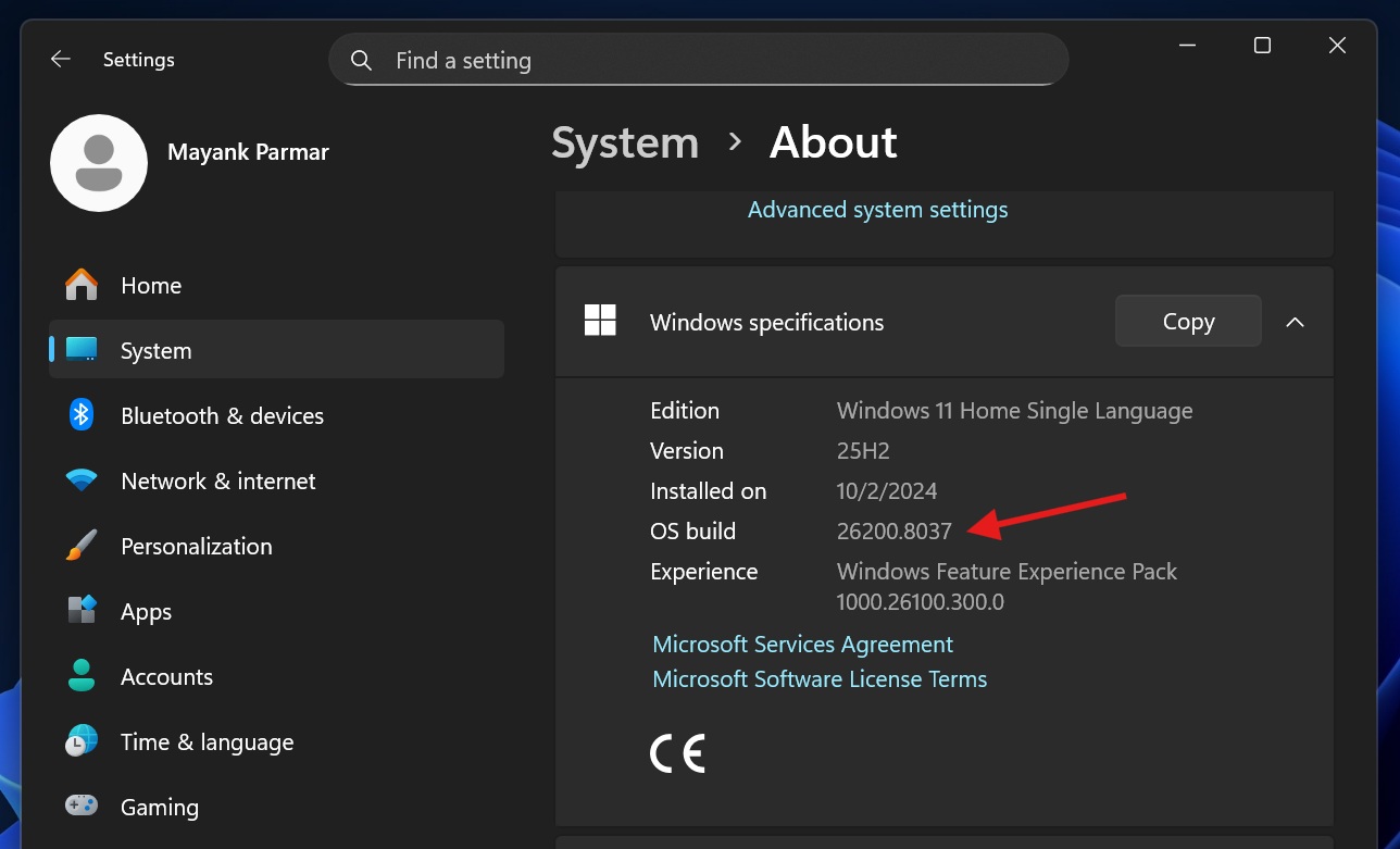 Windows 11 Build 26200.8037