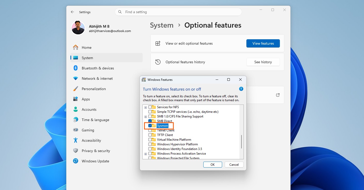 Windows 11 Sysmon as built-in feature