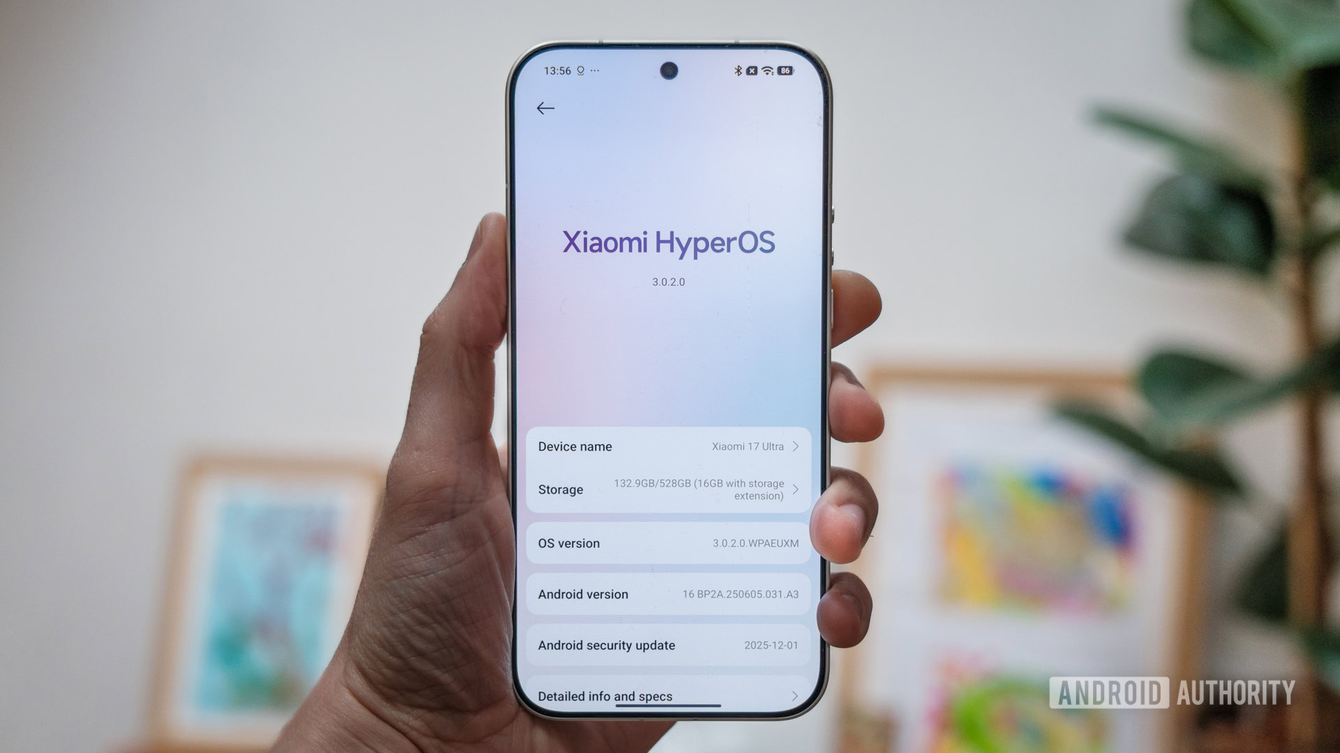 Xiaomi 17 Ultra HyperOS screen