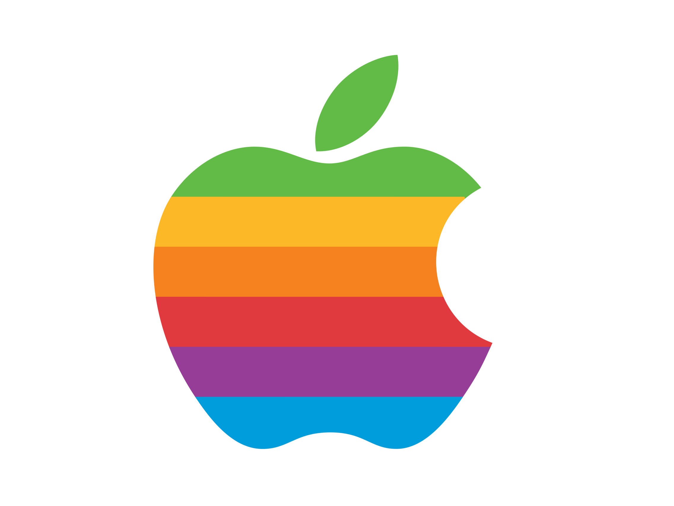 Apple logo rainbow