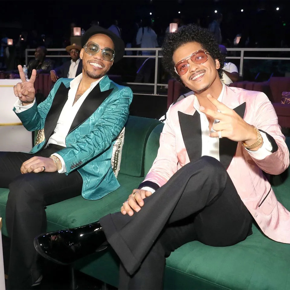 (L-R) Anderson .Paak and Bruno Mars at the 2021 BET AwardsCredit: Johnny Nunez/Getty