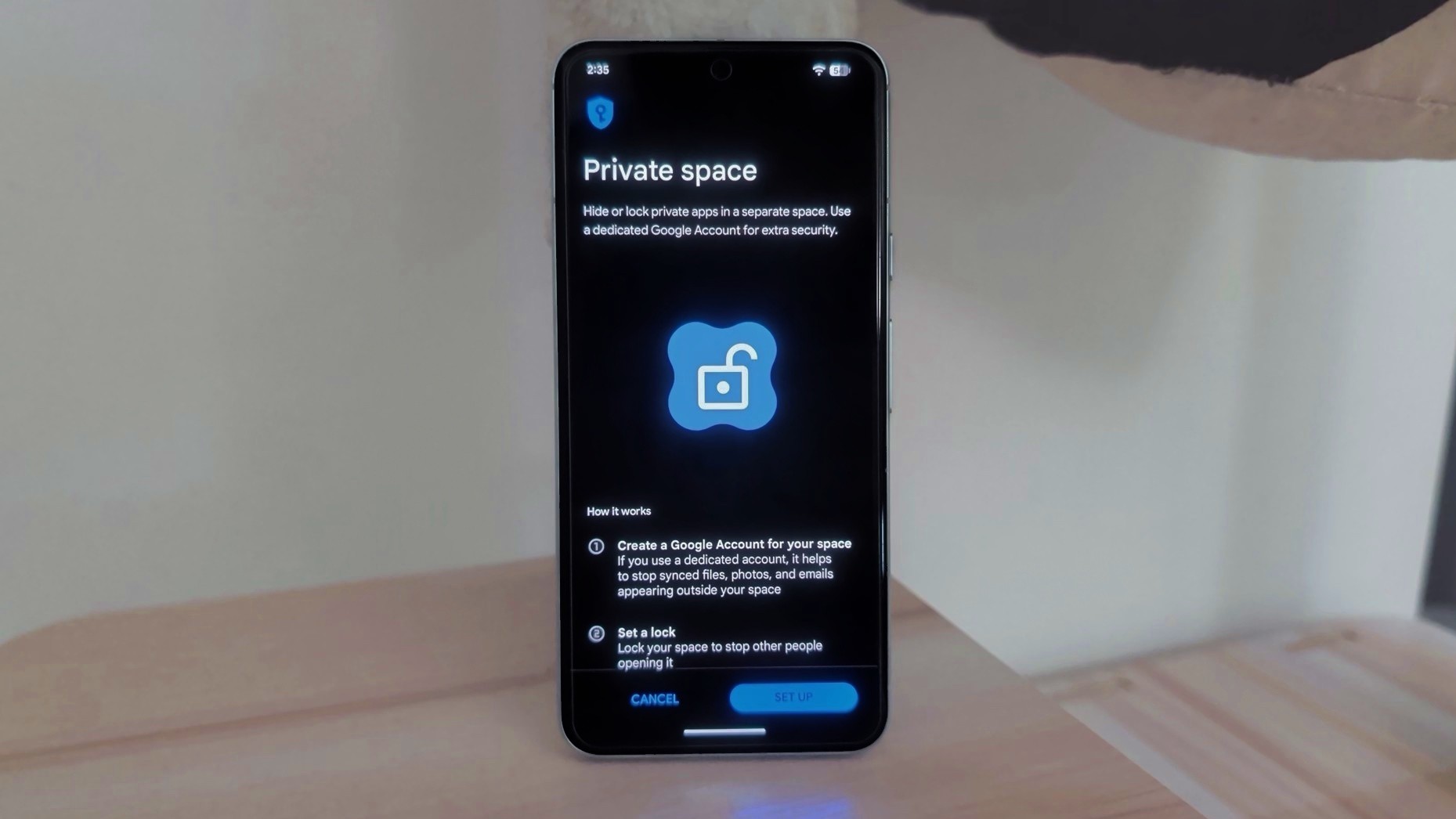 Private Space on Android 16 on a Google Pixel 8