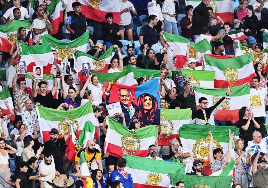 Iran fans during the AFC Women's Asian Cup Australia 2026 match between Islamic Republic of Iran and Philippines at Gold Coast Stadium on Sunday.