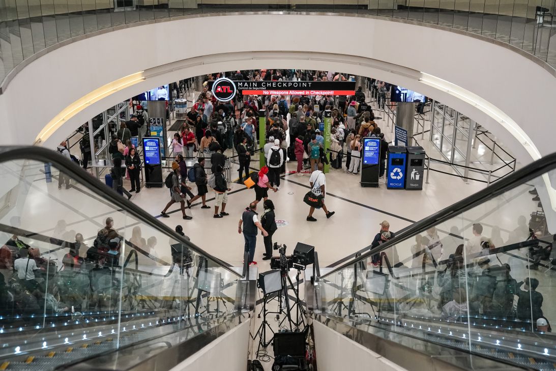Travelers have encountered long lines snaking through terminals during the partial government shutdown, prompting airports to warn passengers to show up hours before their flight.