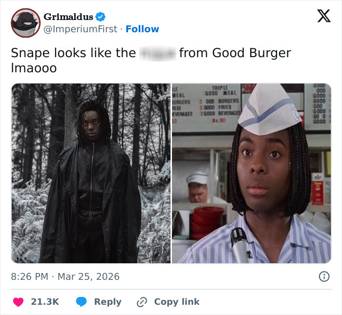 Black actor portraying Snape in HBO's Harry Potter series trailer sparks fans' outrage over character's race change.