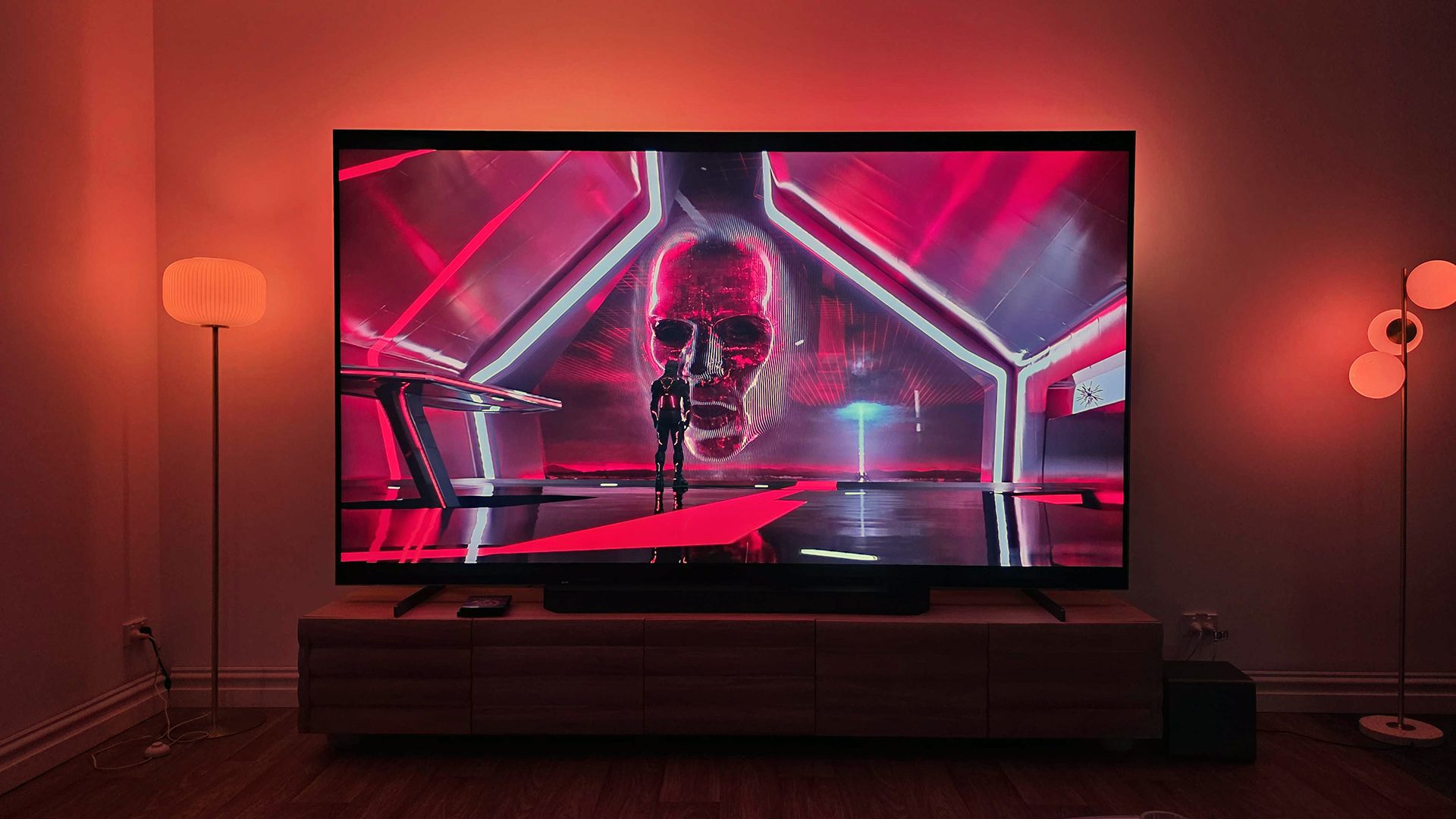 Samsung's MR95F Micro RGB TV in a living room setting
