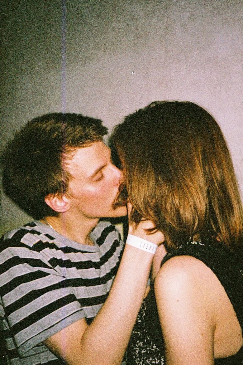 A couple kisses at a Cxema party in 2015. Founder Slava Lepsheiev told CNN that Cxema's raves were spaces for freedom of expression.