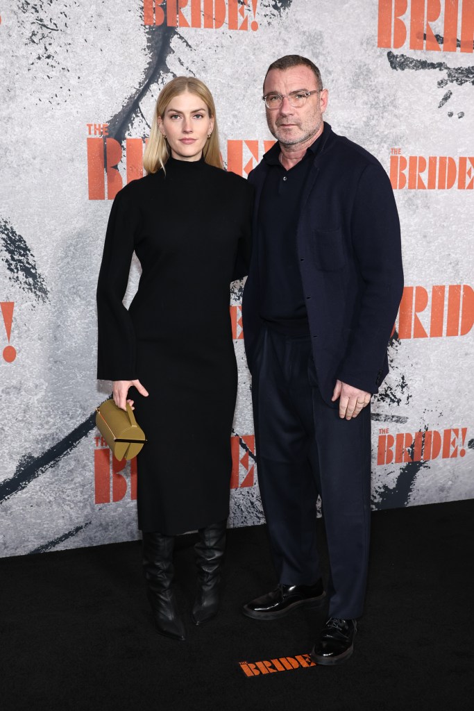 Taylor Neisen and Liev Schreiber attends the U.S. premiere of Warner Bros. Pictures' "THE BRIDE!"