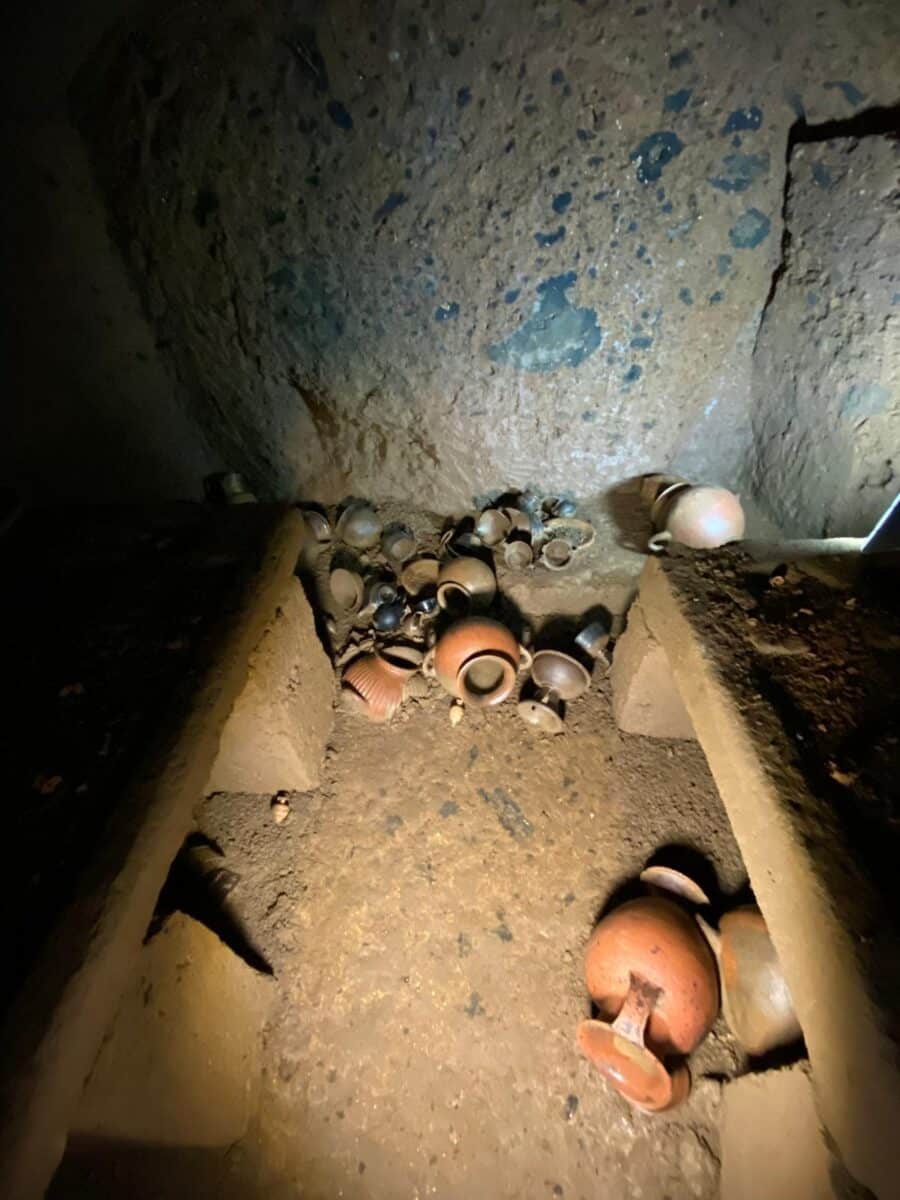 The Etruscan Tomb Held The Remains Of Four Individuals Laid Out On Beds Carved Of Stone