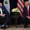 President Trump and President Nayib Bukele of El Salvador hold a meeting in New York on Sept.25, 2019, on the sidelines of the United Nations General Assembly.