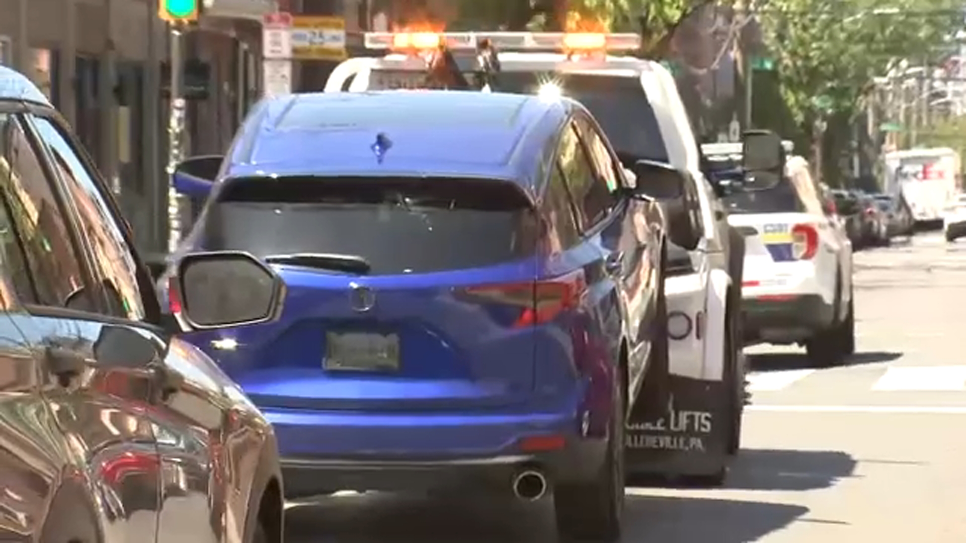 Police believe they have located the getaway vehicle near Front Street and Fairmount Avenue in Northern Liberties.