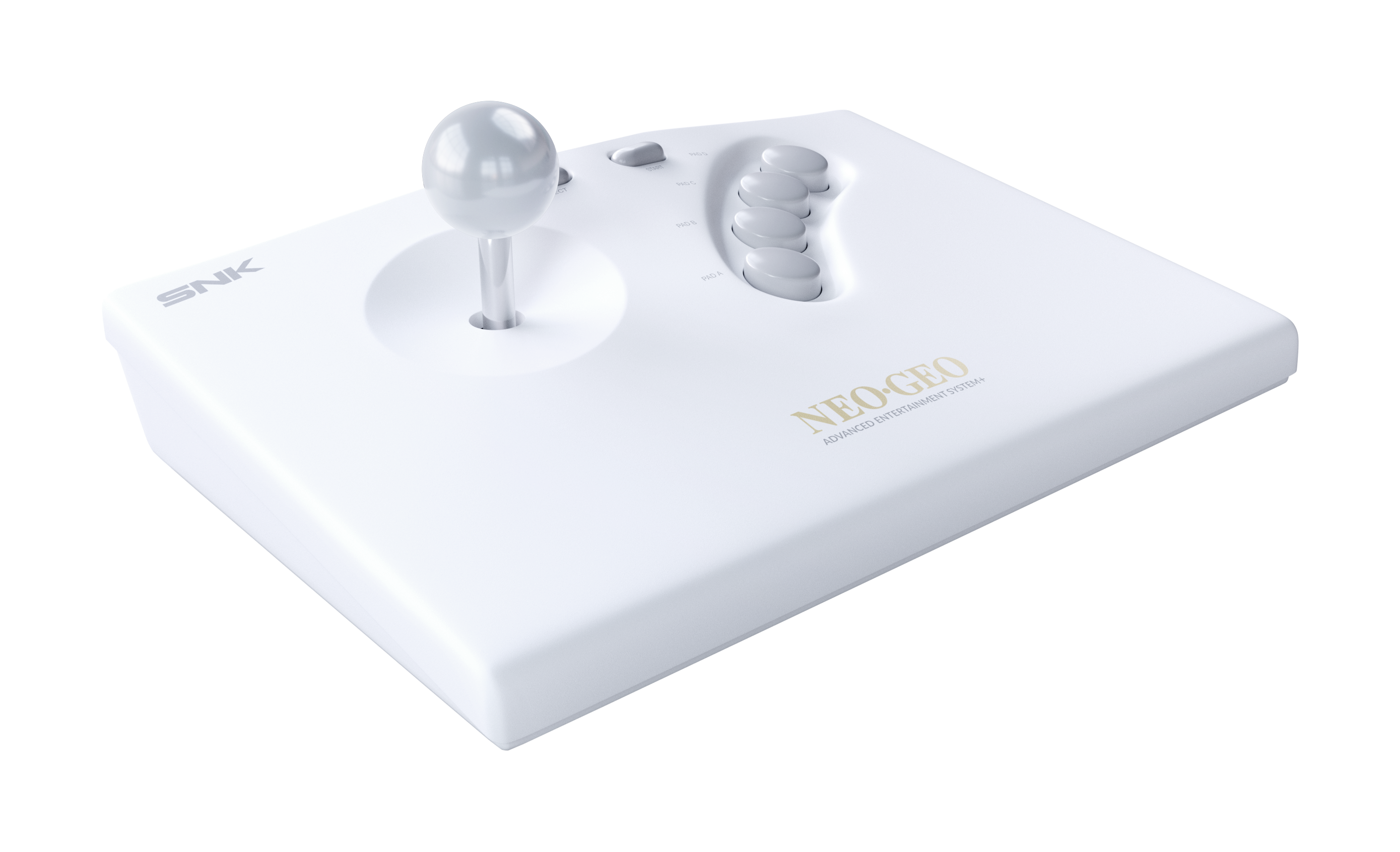 A retro game console from the 1990s by SNK NEOGEO in black and white