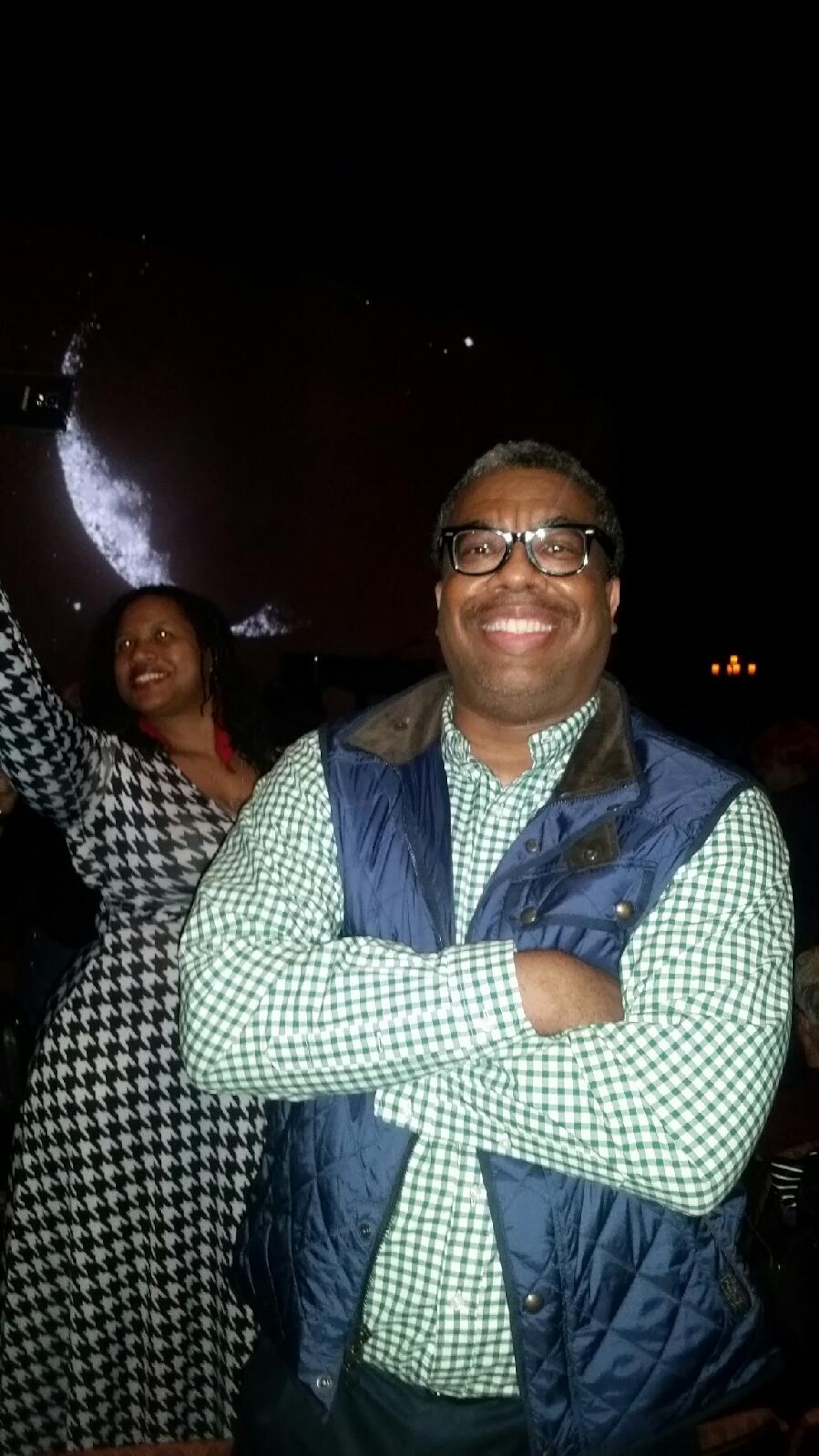 AJC staff writer and devoted Prince fan Ernie Suggs at Prince's final concert at the Fox Theatre in Atlanta on April 14, 2016. (Ernie Suggs/AJC)