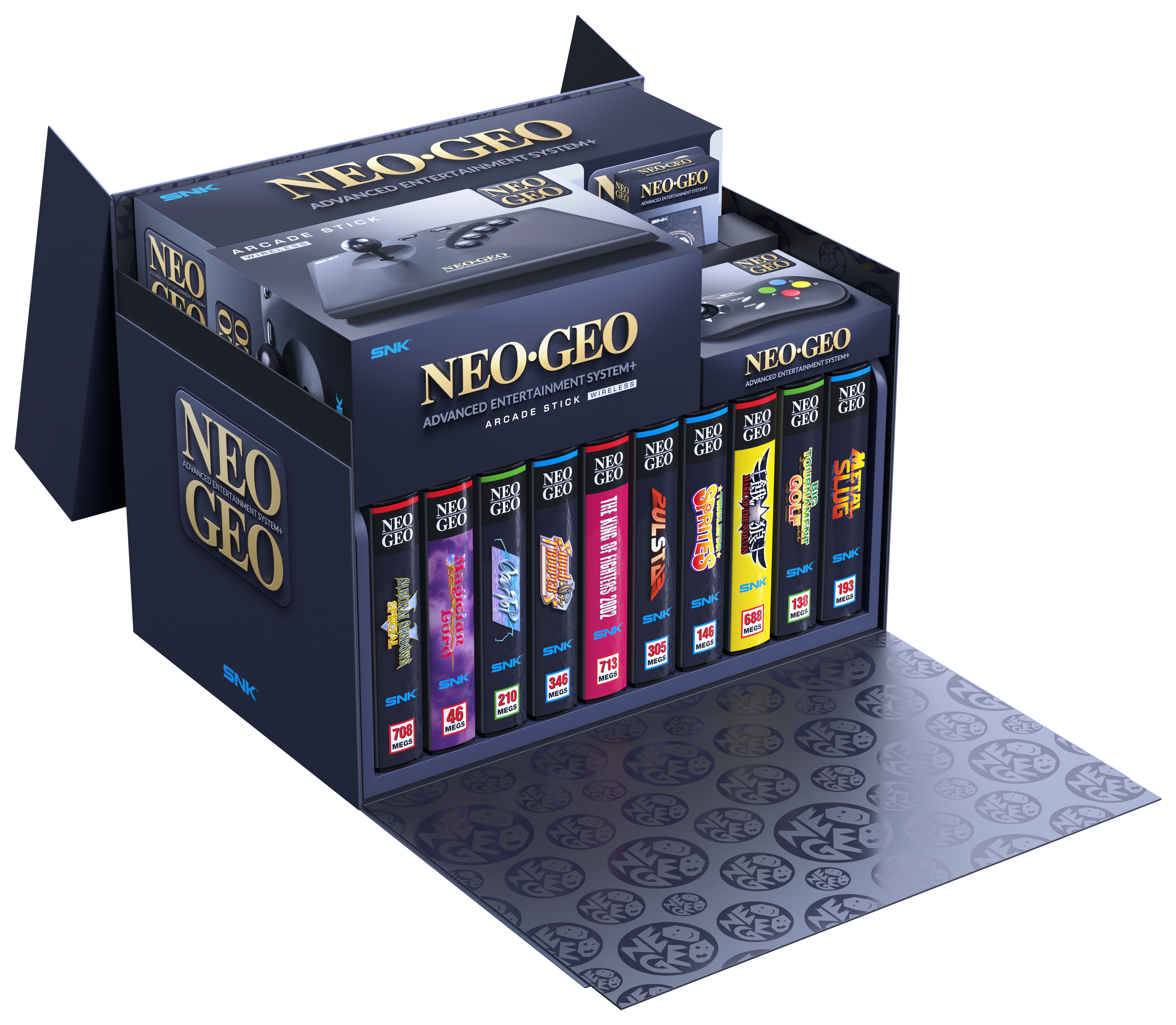 A retro game console from the 1990s by SNK NEOGEO in black and white
