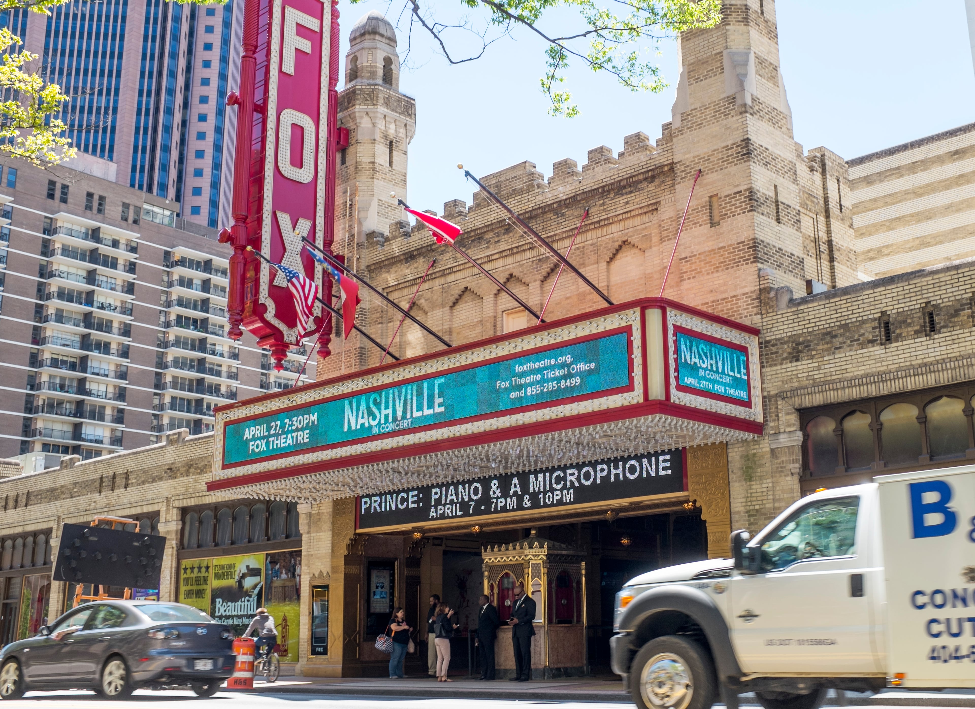 Shortly before his death, Prince performed  at the Fox Theatre in Atlanta. This photo shows the original date of April 7, 2016. That date was canceled and moved to April 14.  (Ben Gray/AJC 2016)