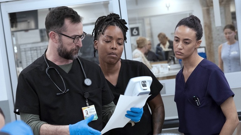 Dr. Robby, Ellis and Garcia in The Pitt Season 2