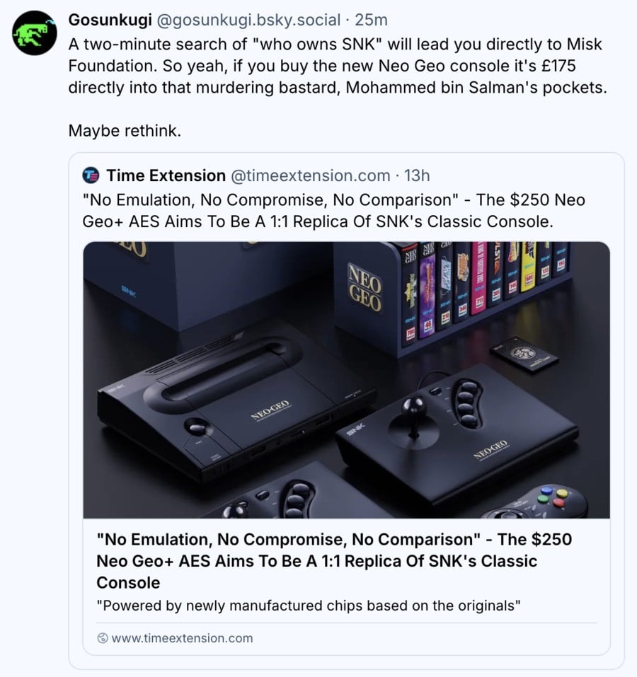 The Neo Geo+ AES Saves You Over $92,000 On The Real Deal 3